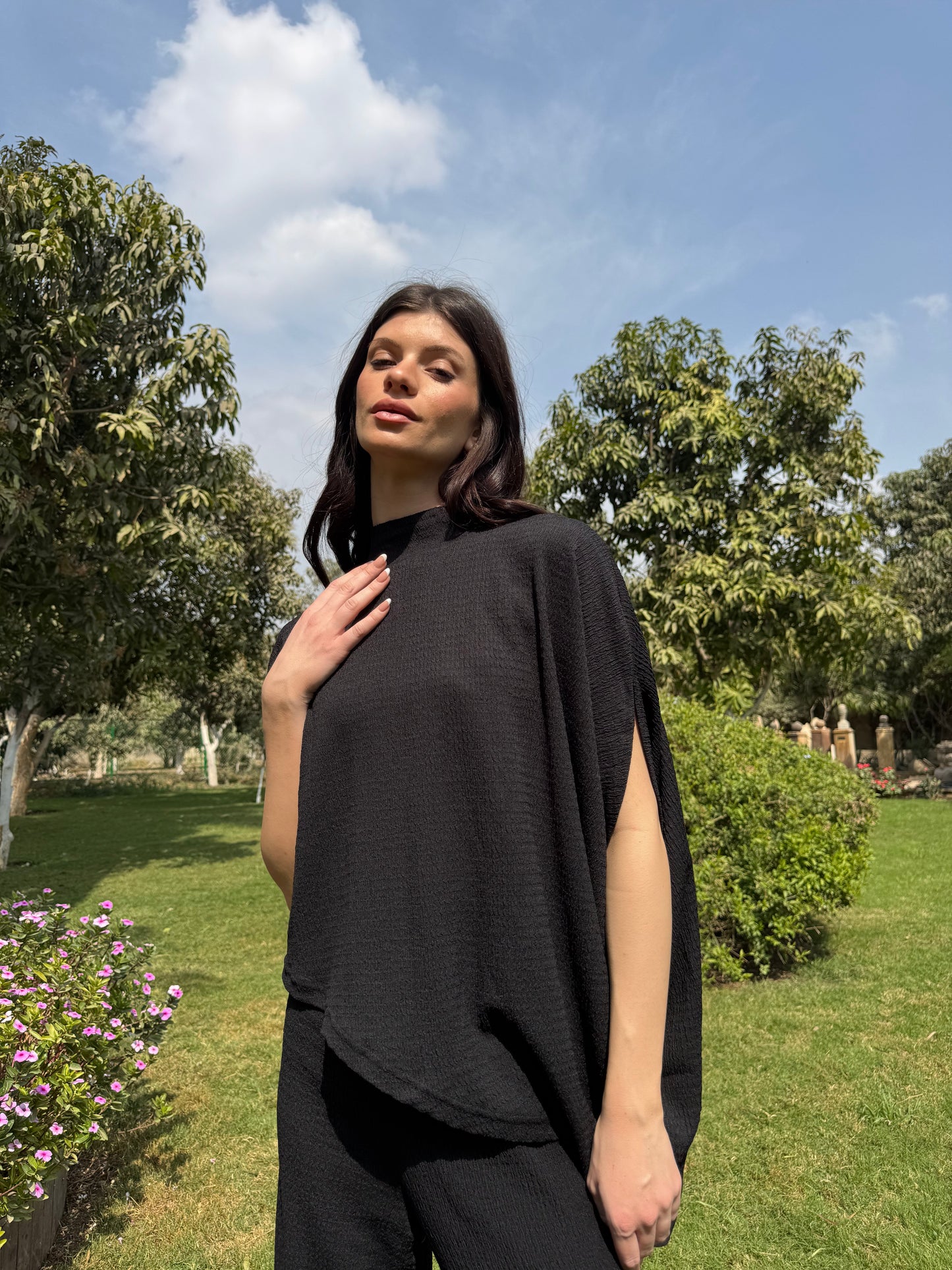 Textured High-Neck Set