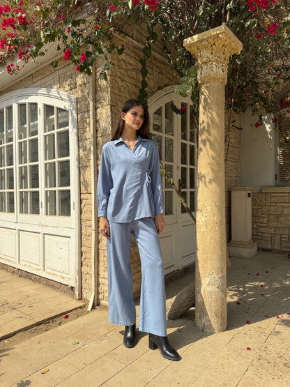 Tie-Front Shirt Set