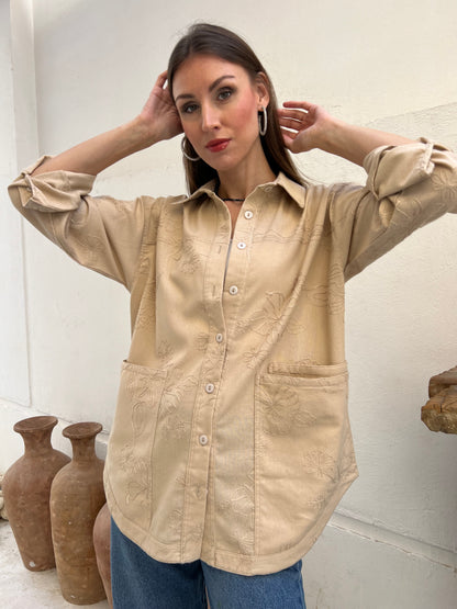 Embroidered Garden Overshirt