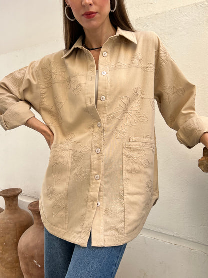 Embroidered Garden Overshirt