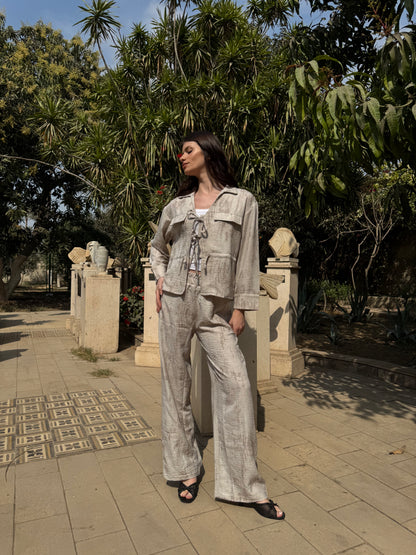 Tie-Front Printed Set