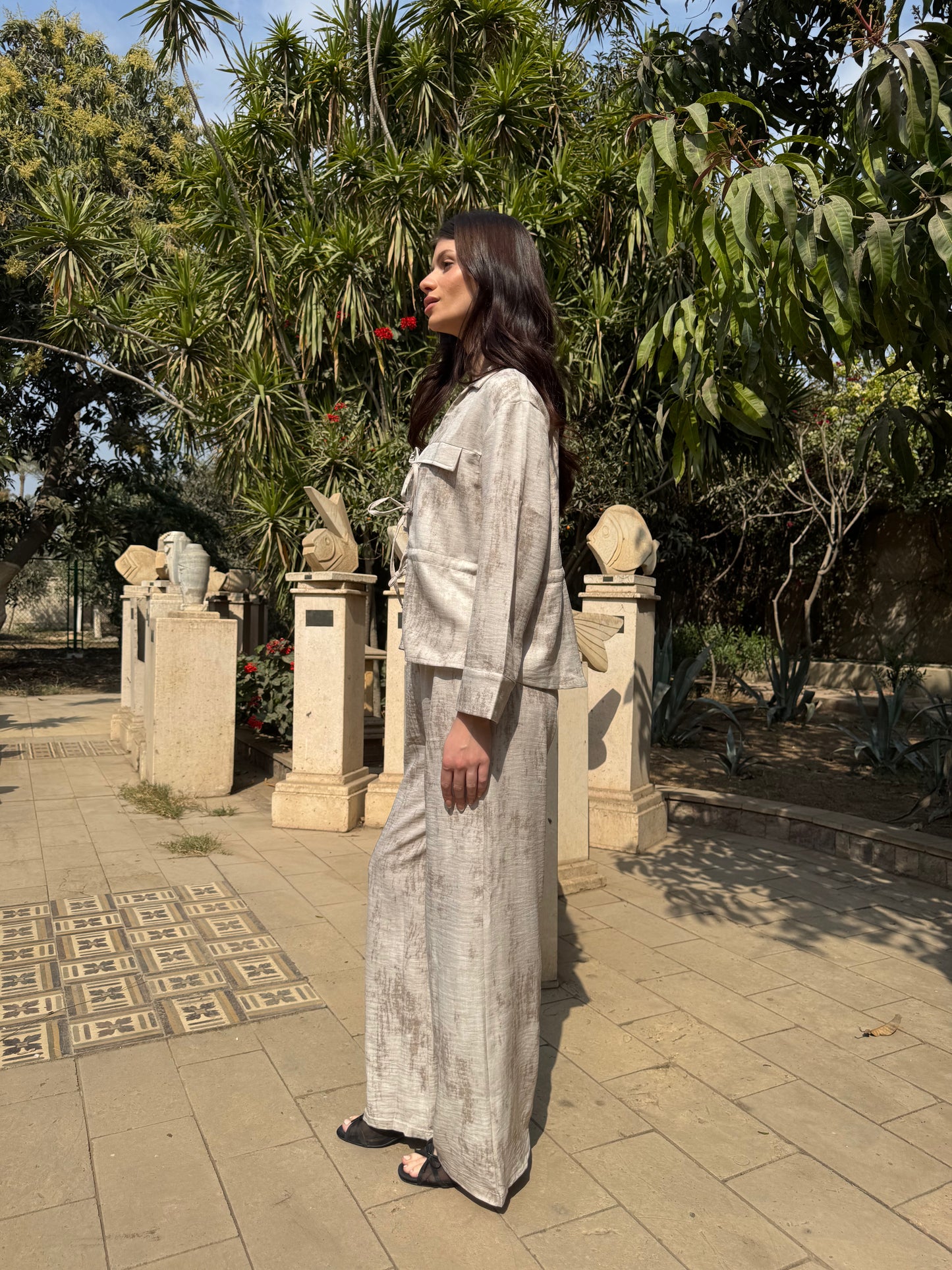 Tie-Front Printed Set