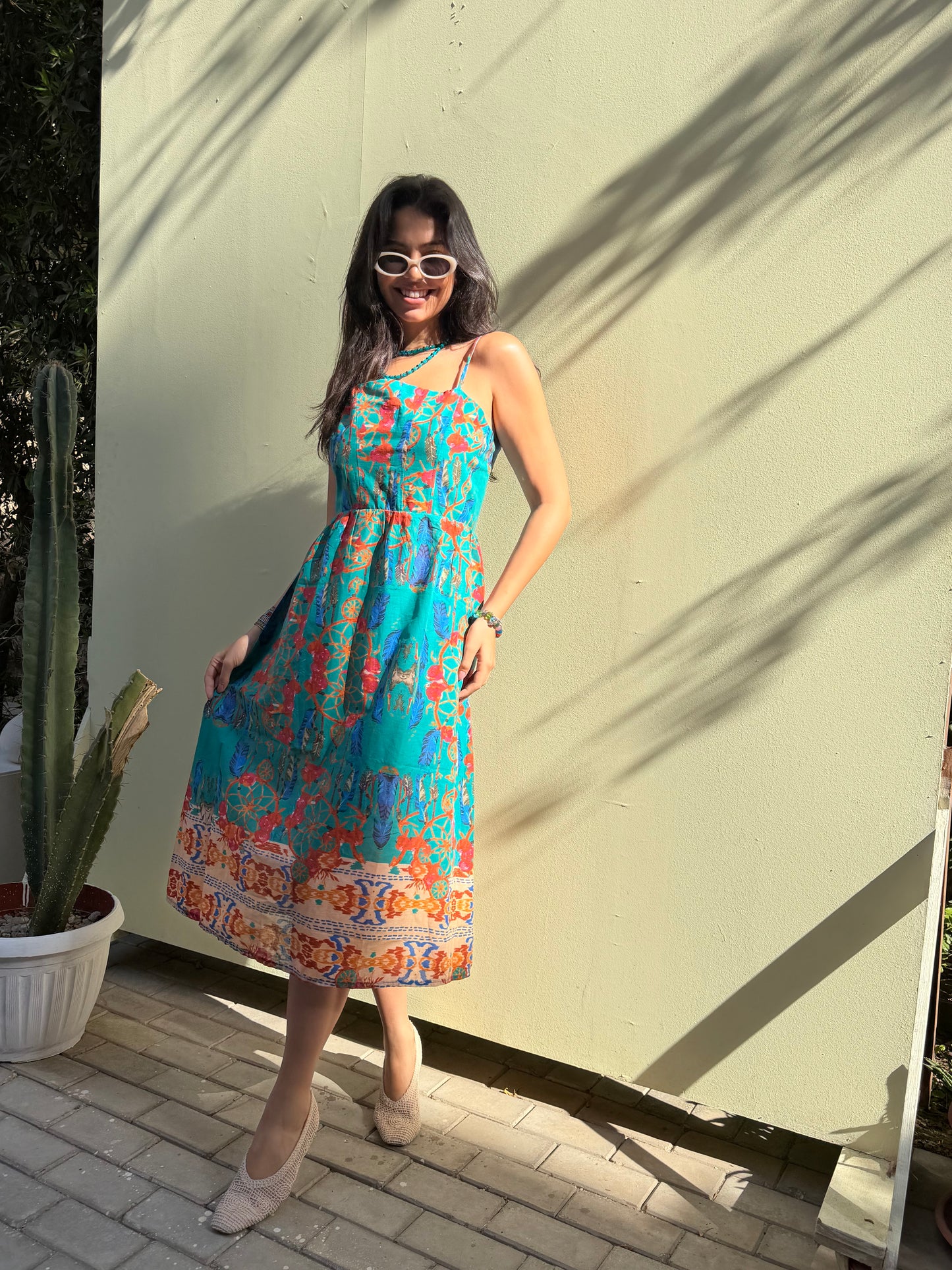 Boho Bloom Midi Dress