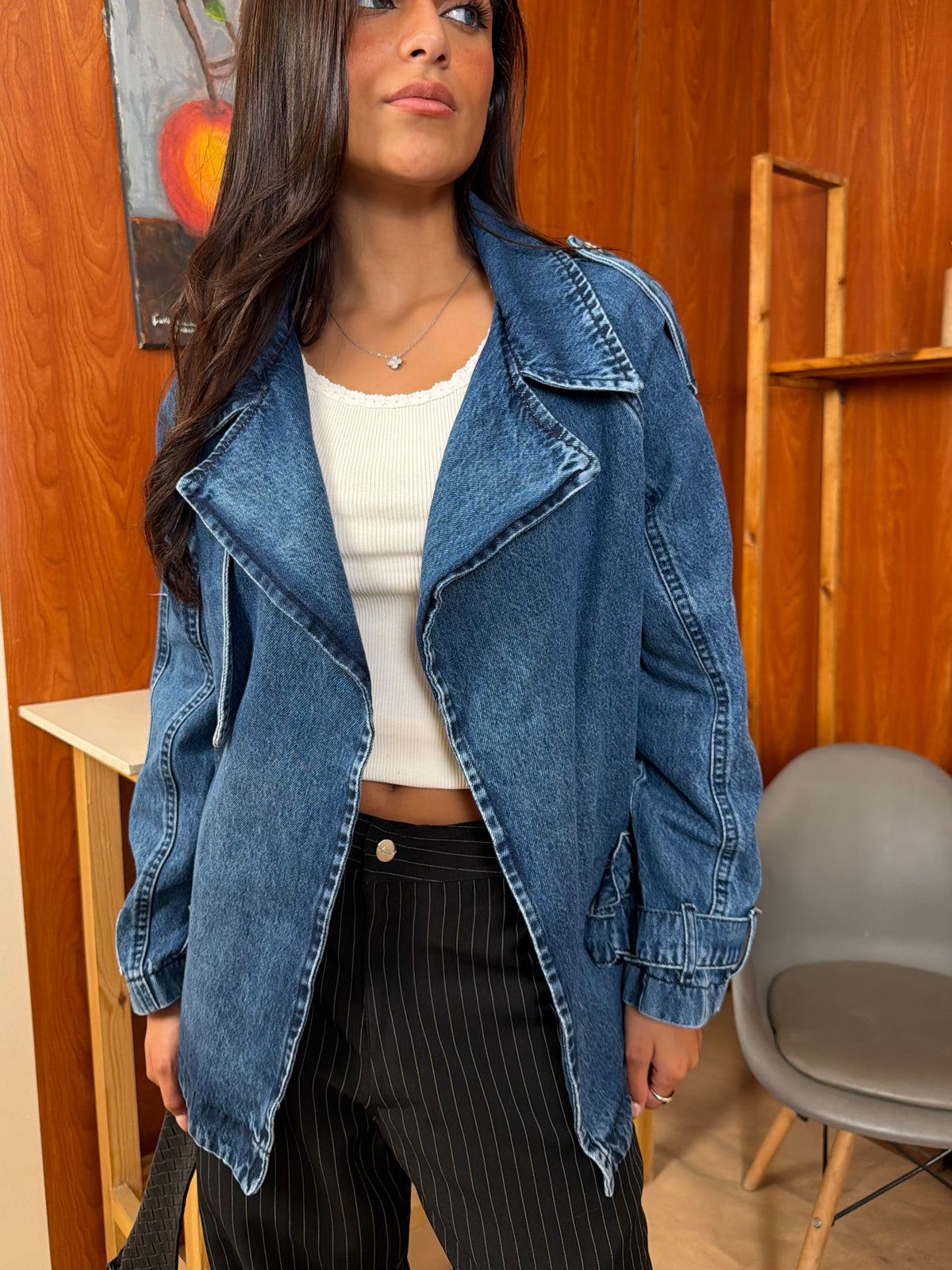 Denim Wrap Jacket