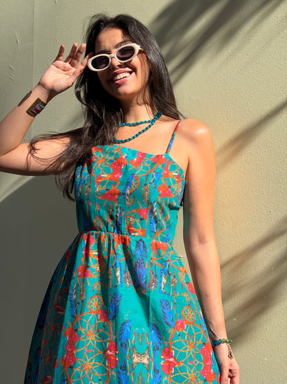 Boho Bloom Midi Dress
