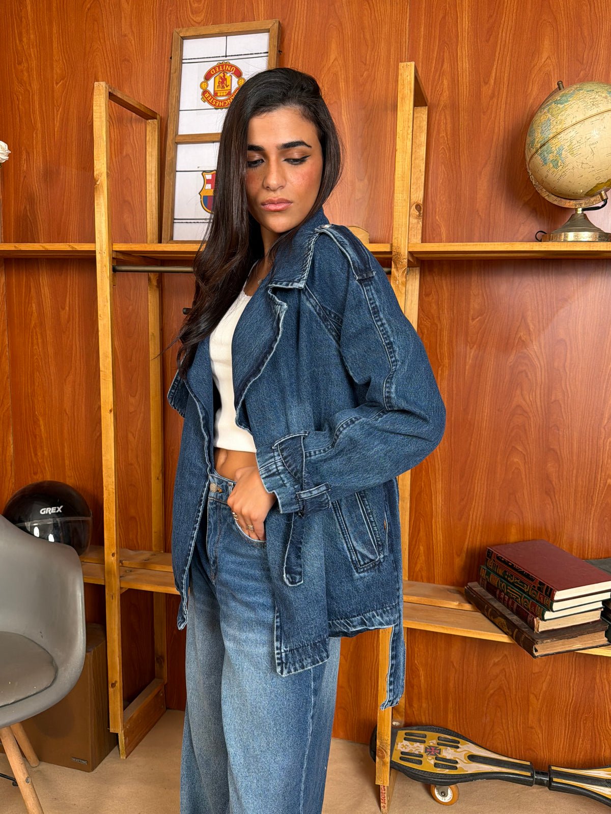Denim Wrap Jacket