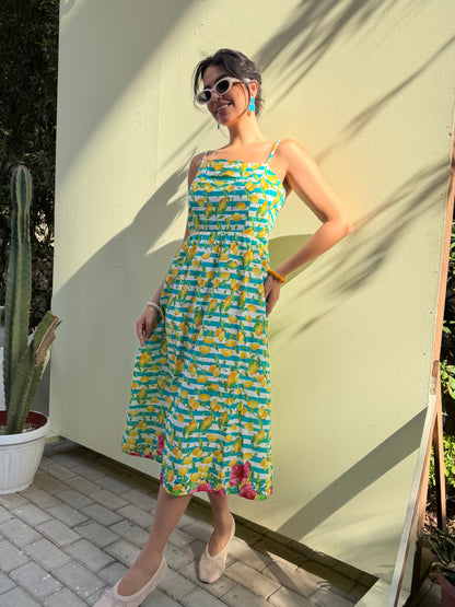 Boho Bloom Midi Dress