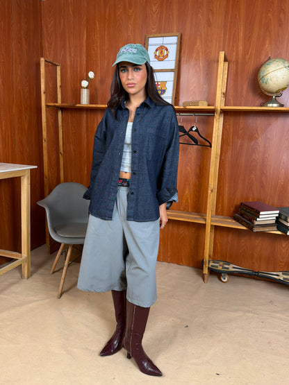 Oversized Denim Shirt Jacket