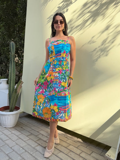 Boho Bloom Midi Dress