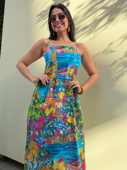 Boho Bloom Midi Dress