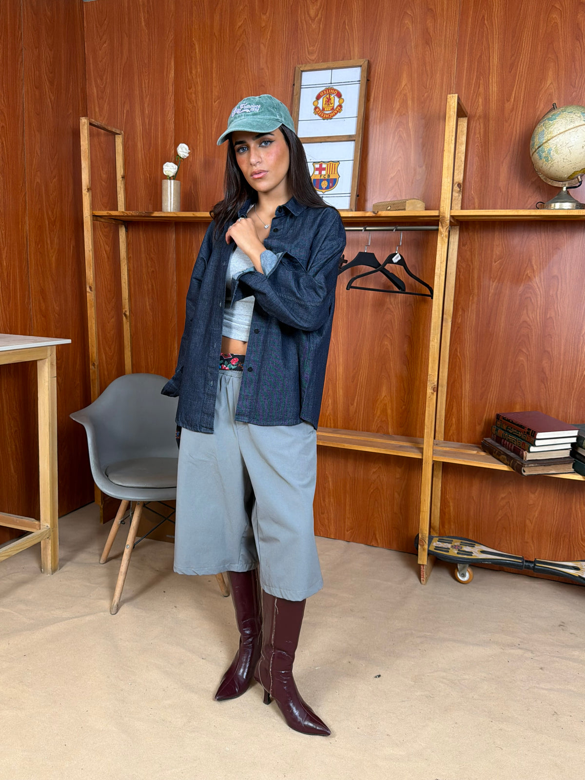 Oversized Denim Shirt Jacket