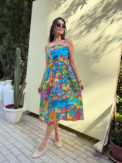 Boho Bloom Midi Dress