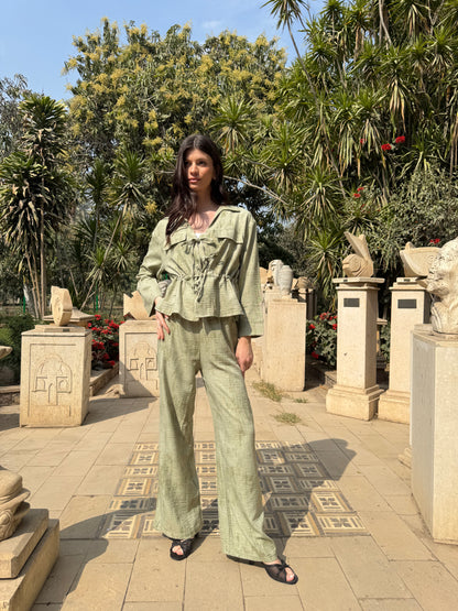 Tie-Front Printed Set