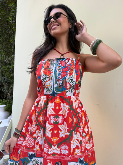 Boho Bloom Midi Dress