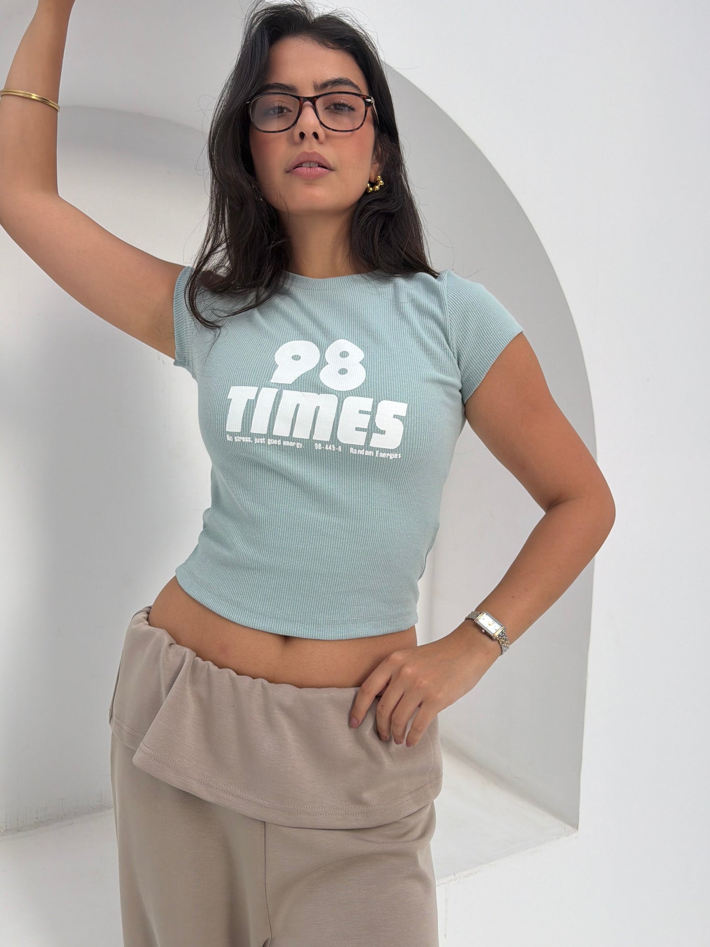 98 Times Ribbed Baby Tee