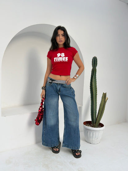 98 Times Ribbed Baby Tee