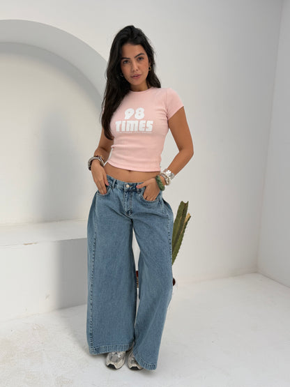 98 Times Ribbed Baby Tee