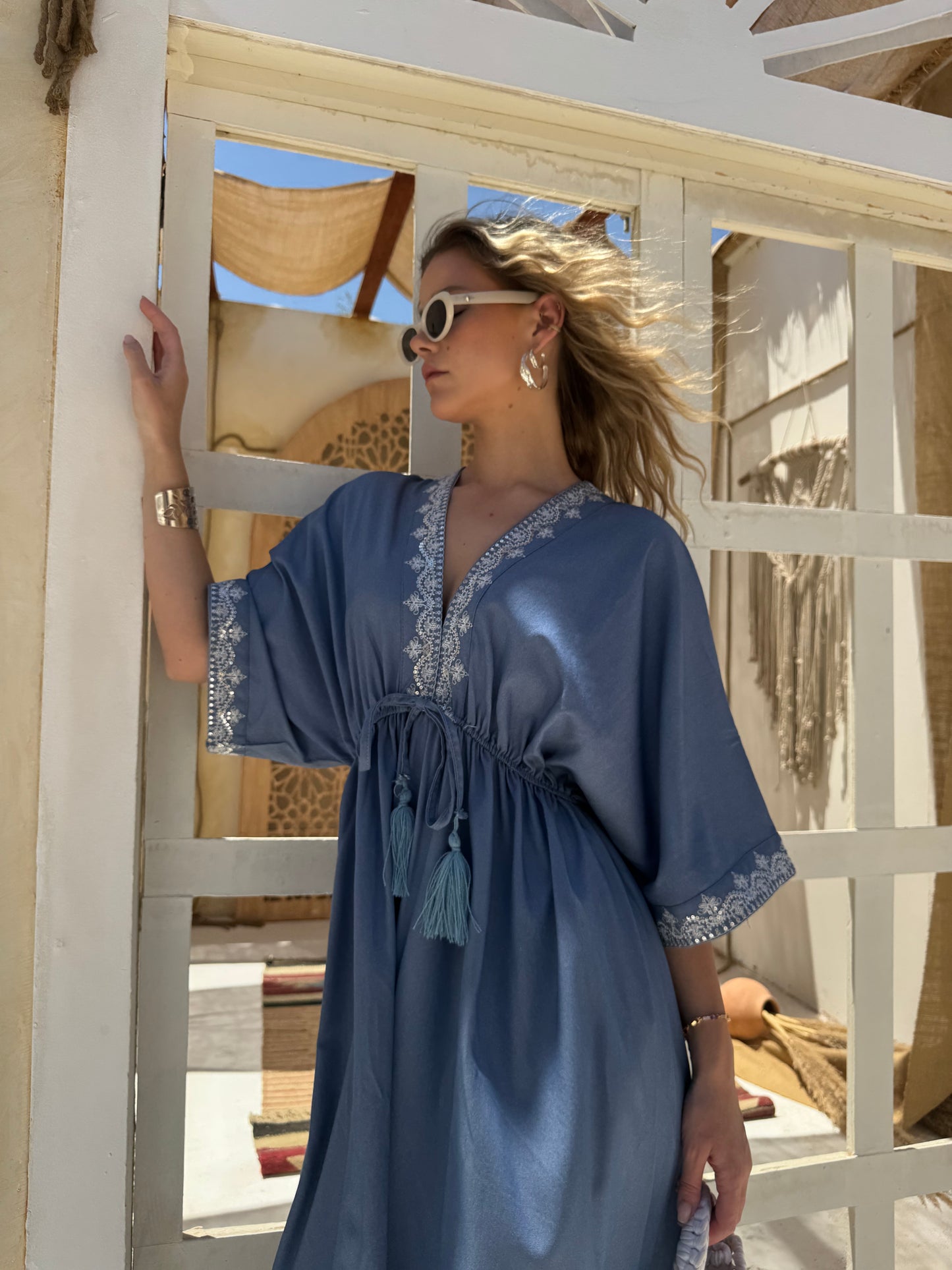 Layali Embroidered Maxi Dress