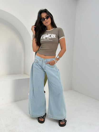 New York Ribbed Baby Tee