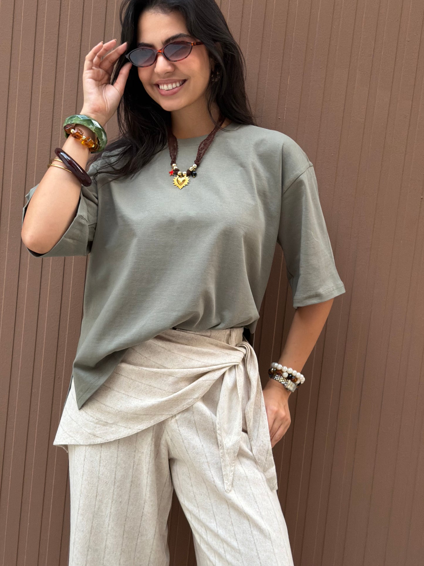 Linen Tie-Waist Wide Leg Pants