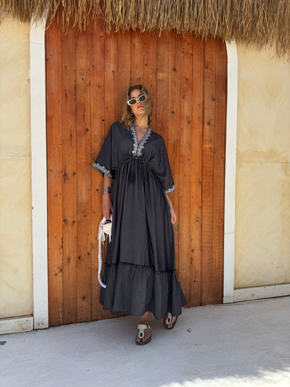 Layali Embroidered Maxi Dress