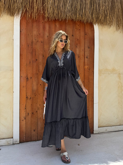 Layali Embroidered Maxi Dress