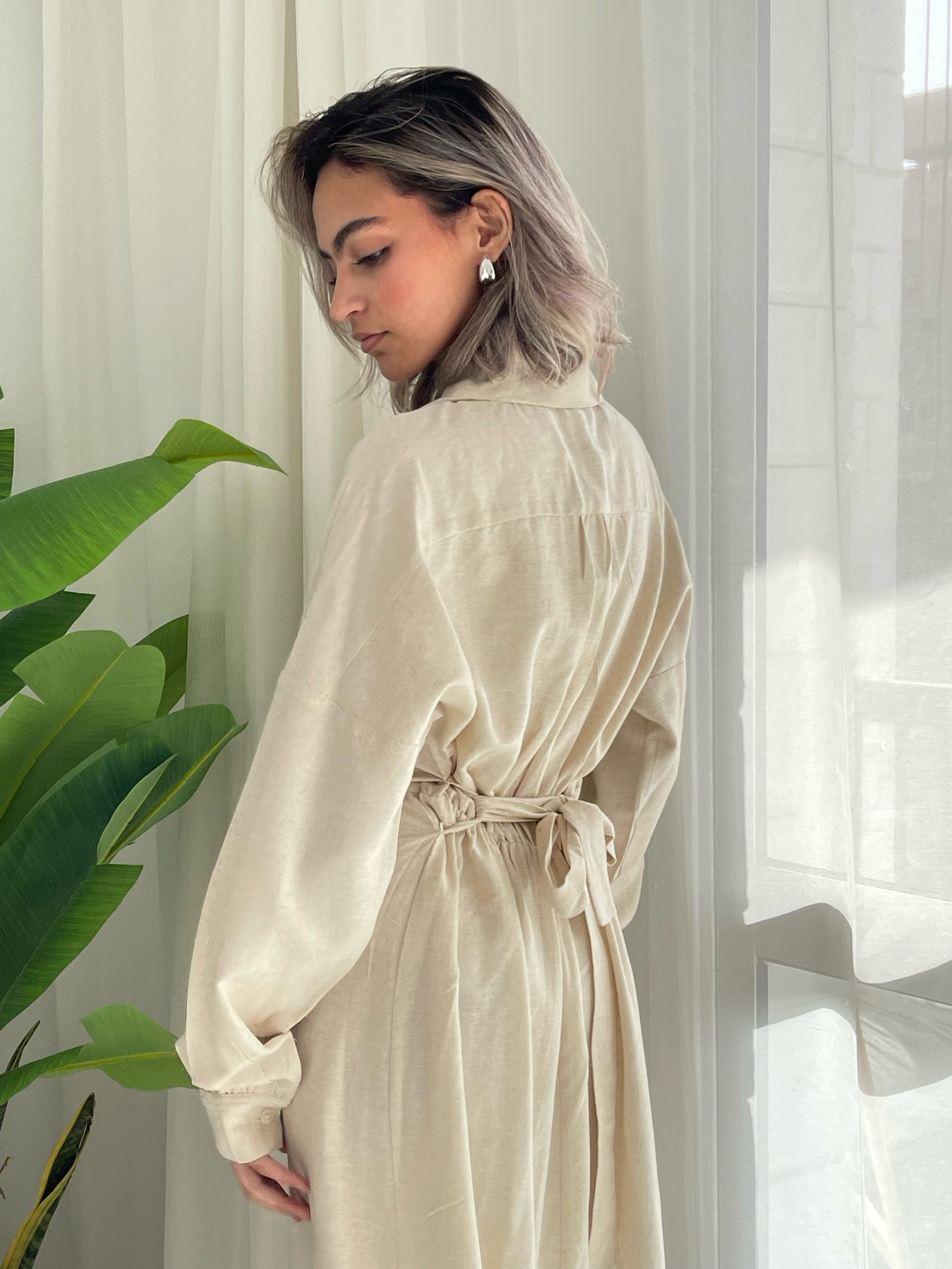 Noir Garden Shirt Dress