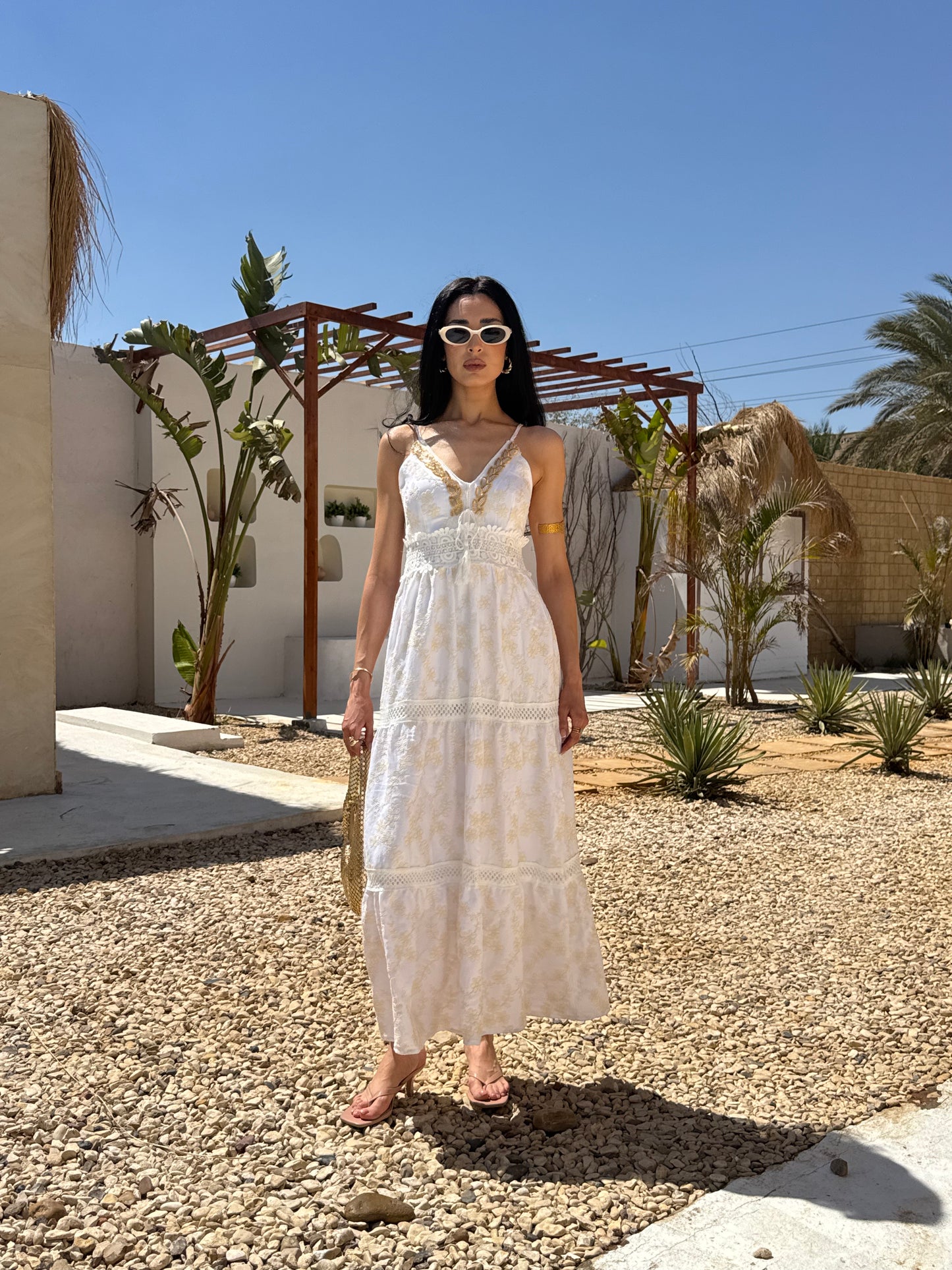 Embroidered Maxi Dress