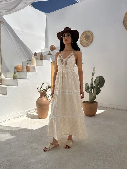 Embroidered Maxi Dress