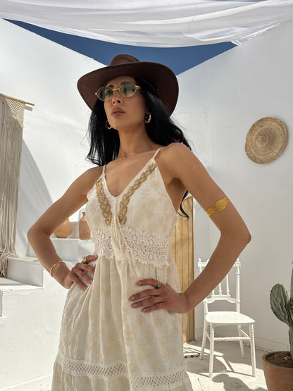 Embroidered Maxi Dress