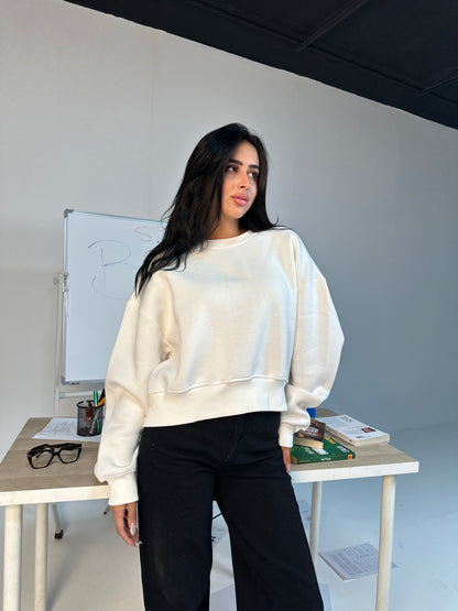 Blush Crop Sweatshirt