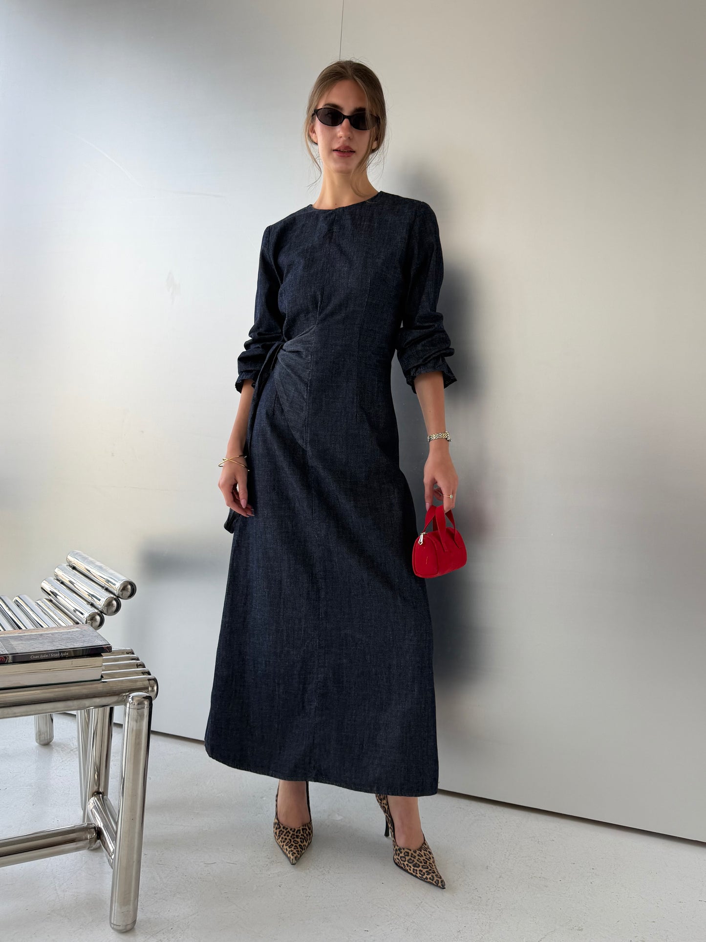 Raw Edge Denim Dress