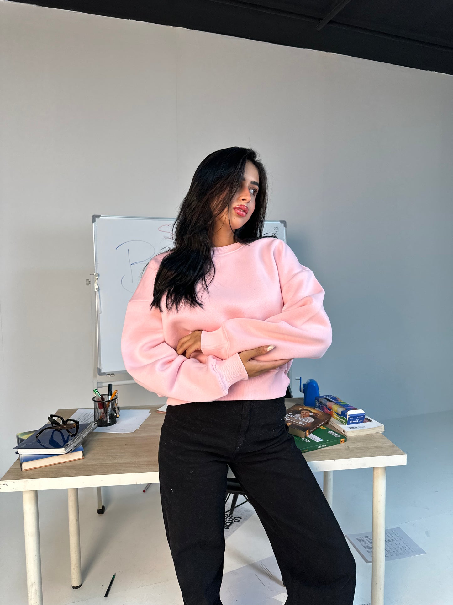 Blush Crop Sweatshirt