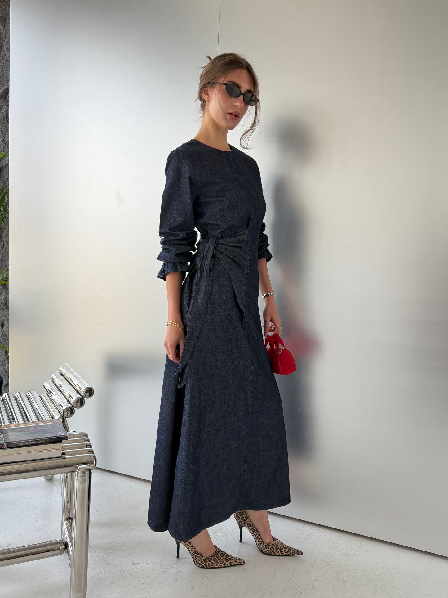 Raw Edge Denim Dress
