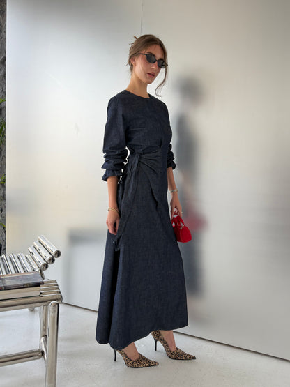 Raw Edge Denim Dress
