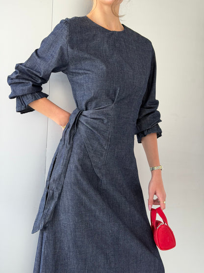 Raw Edge Denim Dress