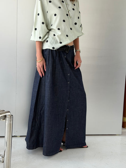 Raw Denim Skirt