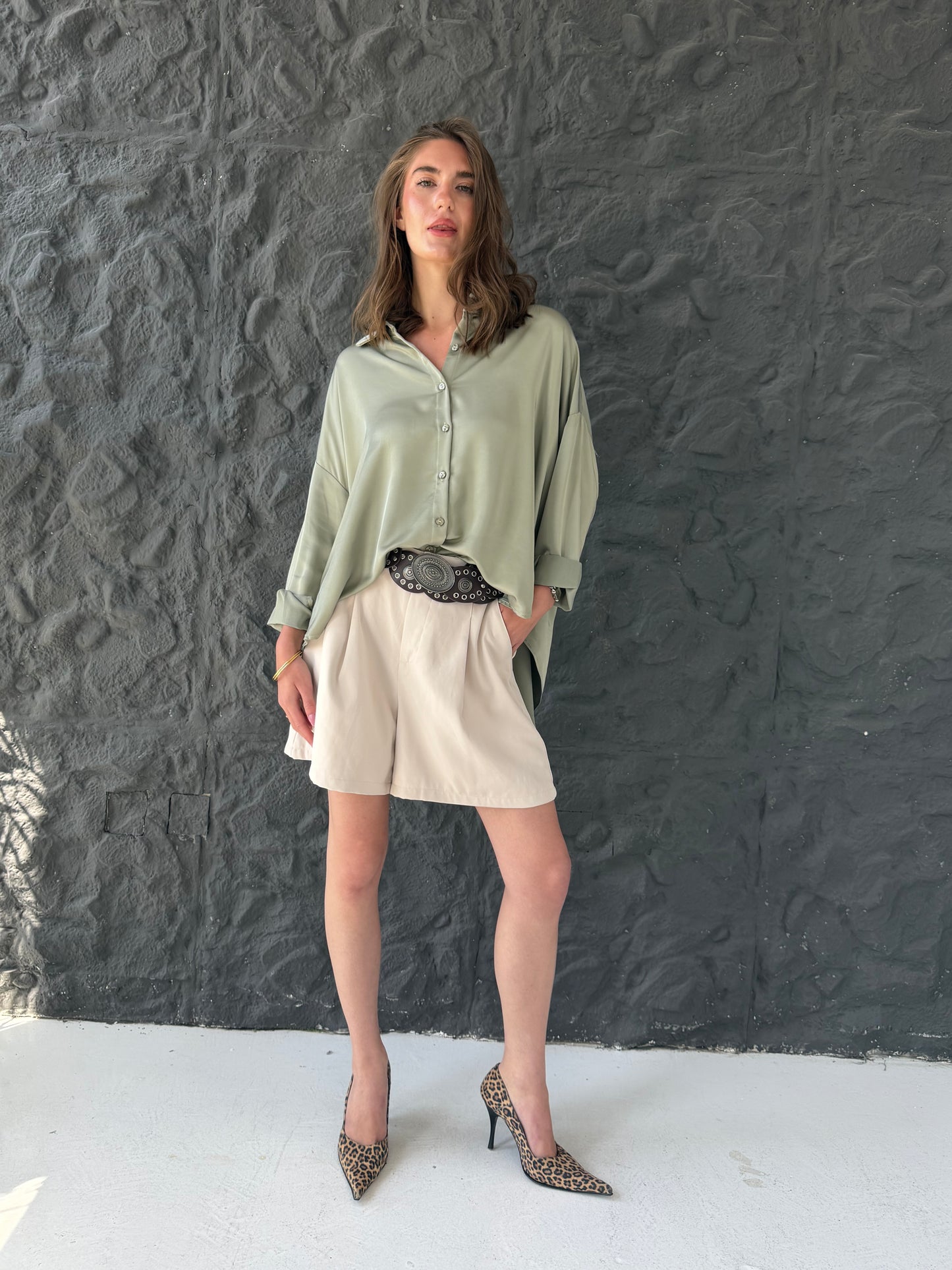 Oversized Satin Shirt