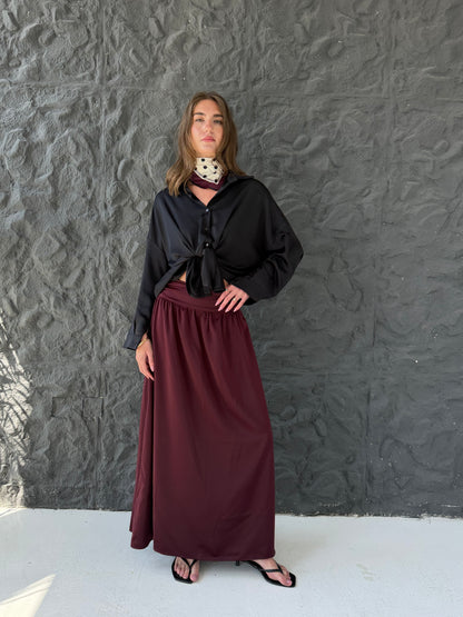Oversized Satin Shirt
