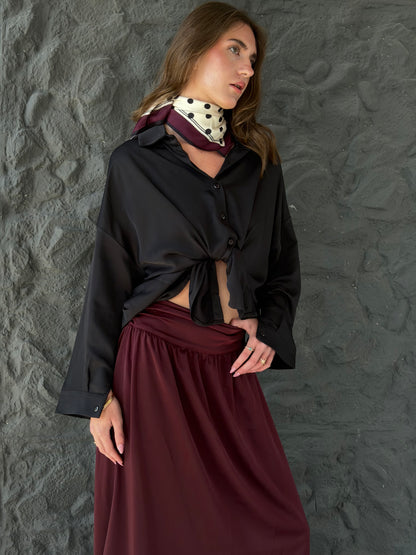 Oversized Satin Shirt