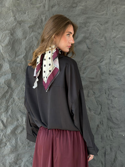 Oversized Satin Shirt