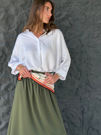 Oversized Satin Shirt