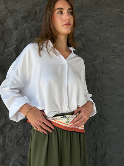 Oversized Satin Shirt