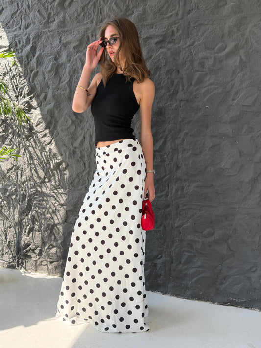 Polka Dot Maxi Skirt