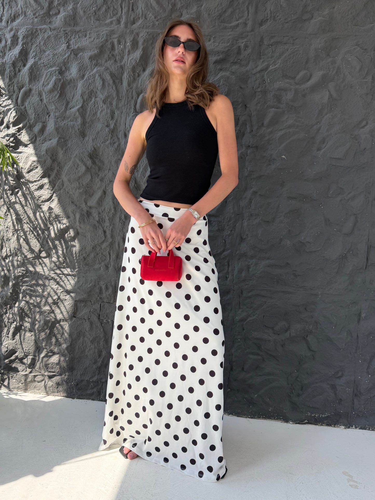 Polka Dot Maxi Skirt