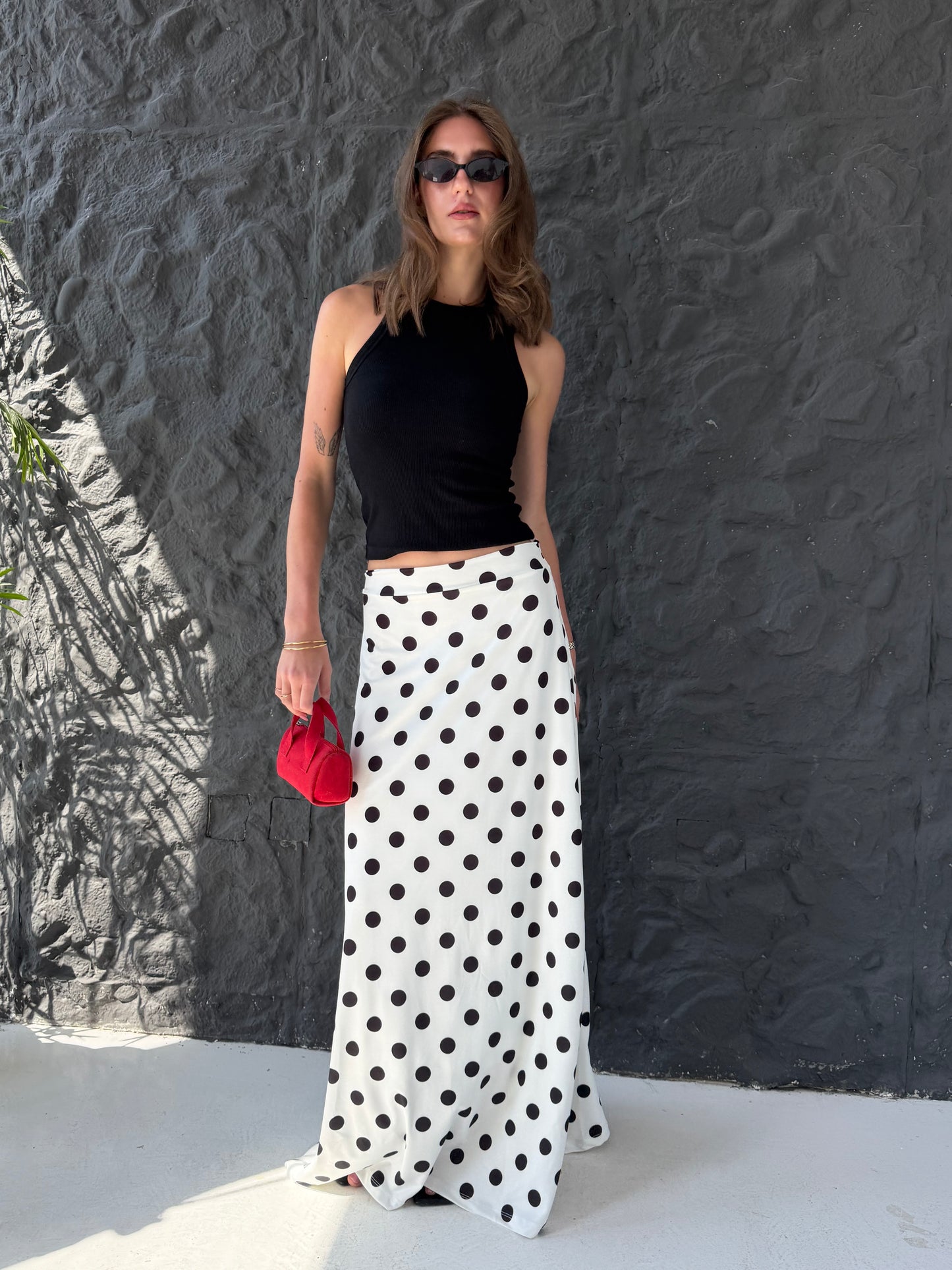 Polka Dot Maxi Skirt