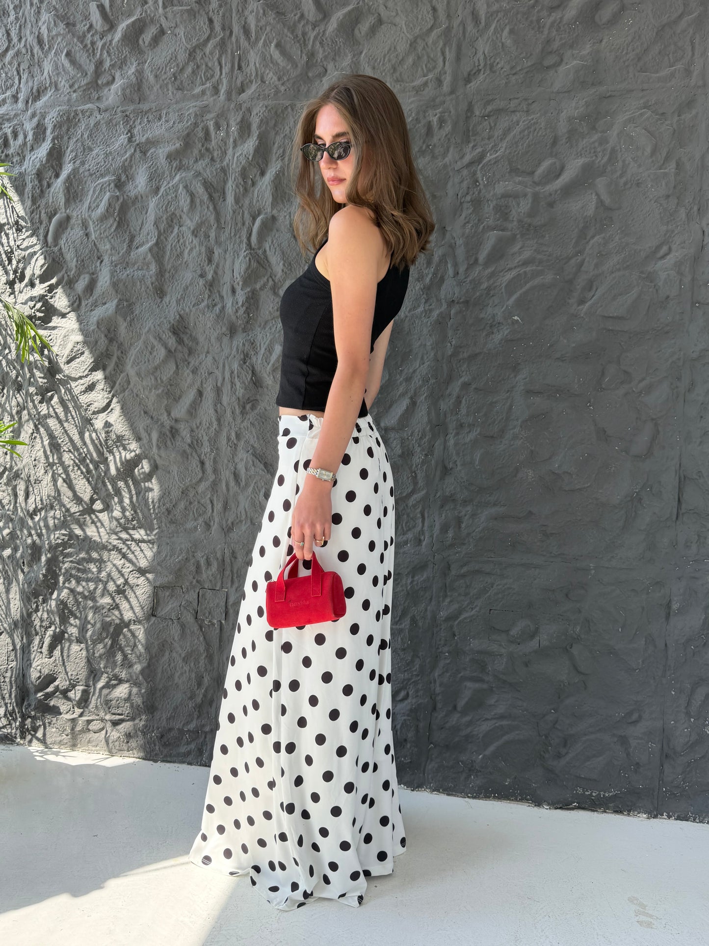 Polka Dot Maxi Skirt