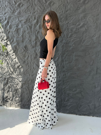 Polka Dot Maxi Skirt