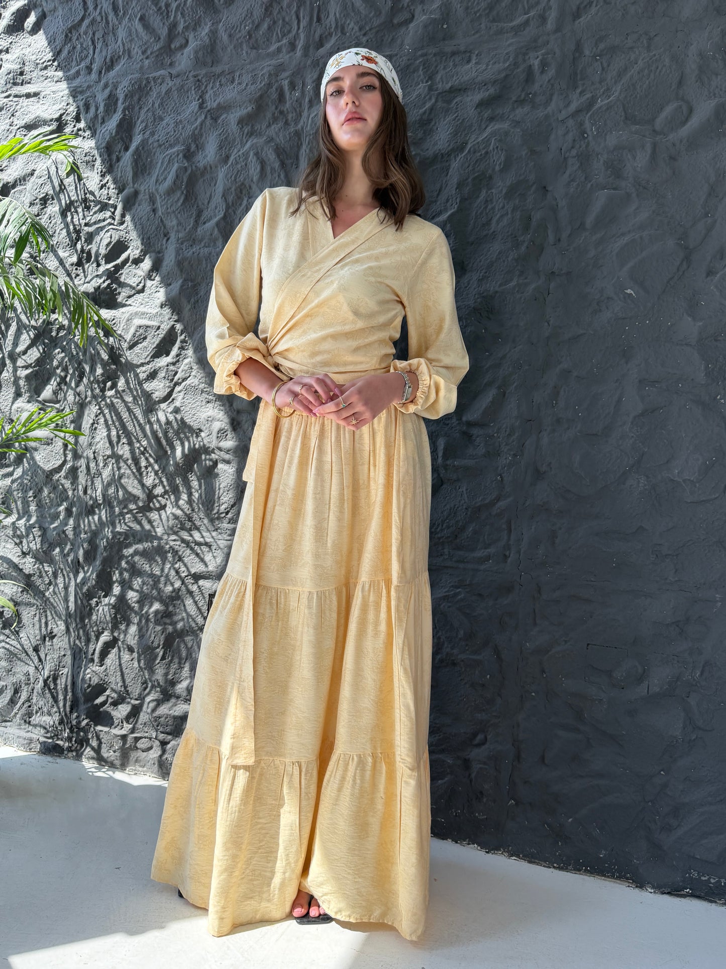 Wrap Top & Tiered Skirt Set
