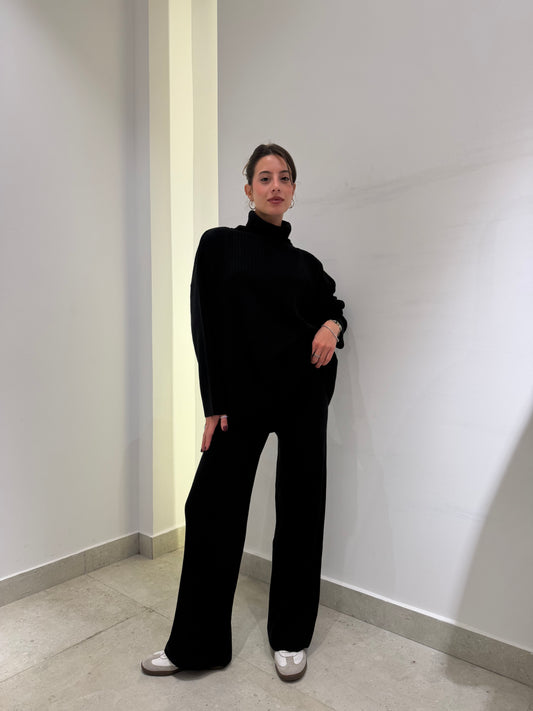 Soft Rib Turtleneck Matching Set